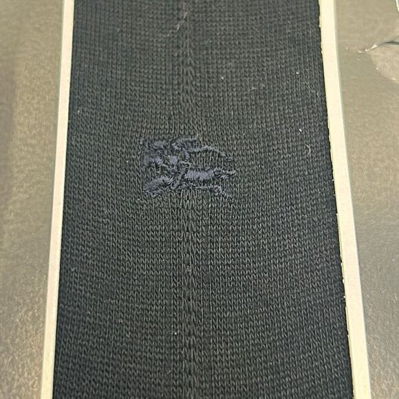 Burberry Womens Size 25 Navy Blue Dress Socks Business Professional Quiet Luxury - Picture 8 of 8
